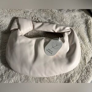 Melie Bianco Soft Cream Hobo Bag
